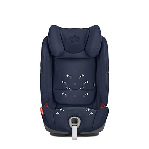 GB Gold Everna-Fix - Silla de coche para coches con ISOFIX, Grupo 1/2/3 (9-36 kg, de 9 meses a 12 años aprox.) Velvet Black