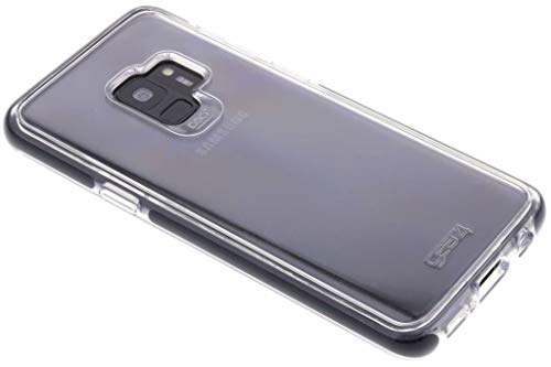 Gear4 Funda Transparente Piccadilly con protección Avanzada contra Impactos [Protegida por D3O], Diseño Delgado y Resistente para Samsung Galaxy S9 - Negra