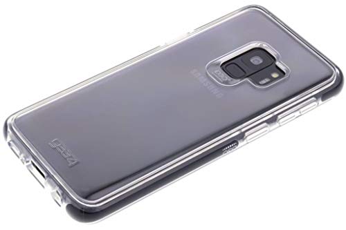 Gear4 Funda Transparente Piccadilly con protección Avanzada contra Impactos [Protegida por D3O], Diseño Delgado y Resistente para Samsung Galaxy S9 - Negra