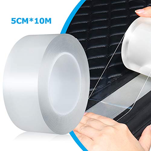 Geoyien Película protectora de coche transparente, película de protección contra arañazos de coche Película protectora de pintura autoadhesiva Película protectora de protección de bordes, 5 cm x 10 m