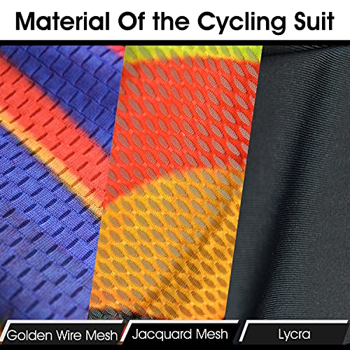 GHDENW Ropa Ciclismo Hombre Verano,Maillot Ciclismo Hombre Verano Manga Corta Conjunto Adecuado para Carreras de Bicicletas