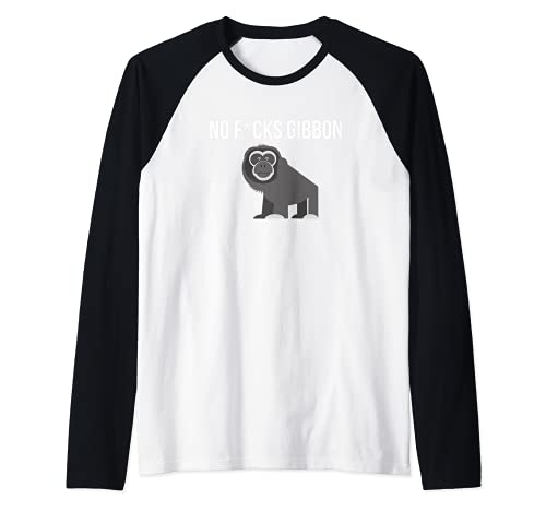 Gibbon Pun Funny Monkey Joke Camiseta Manga Raglan