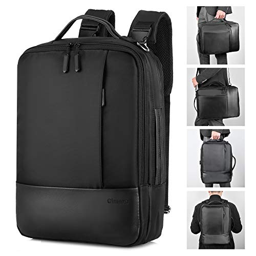 Gimars Diseño de actualización 3 en 1 Mochila Ejecutivo Hombre Impermeable para Ordenador portátil 15.6" Mochila Oficina con Cargador USB Multifuncional para Universidad Negocio