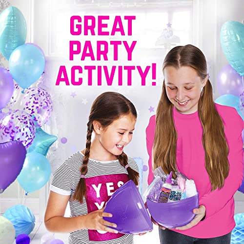 GirlZone Regalos para Niñas Huevo Sorpresa de Slime para Niñas y Niños - Egg Surprise Galaxy Slime Kit con Glow in The Dark Slime y Glitter - Fabrica de Slime