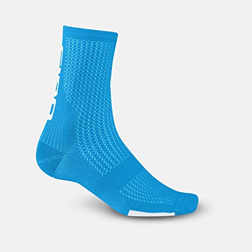 Giro - Calcetines de Ciclismo HRC Team antibacterianos, Color Azul y Blanco