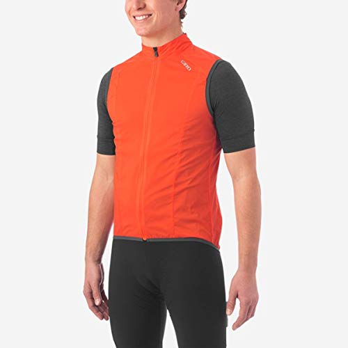 Giro M Chrono Expert Wind Vest - Chaqueta de ciclismo para hombre, Hombre, Ropa para bicicleta., Vermillion., small