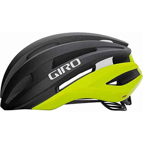 Giro Synthe MIPS II - Casco para Hombre, Color Negro Mate y Amarillo, Talla M