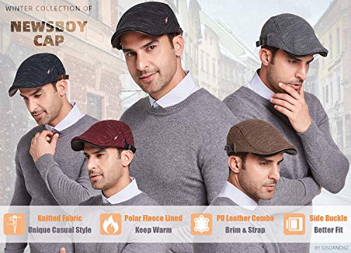 Gisdanchz Boina Hombre Invierno Gorra Irlandesa Boinas De Hombre Gorra Militar Sombrero Negro