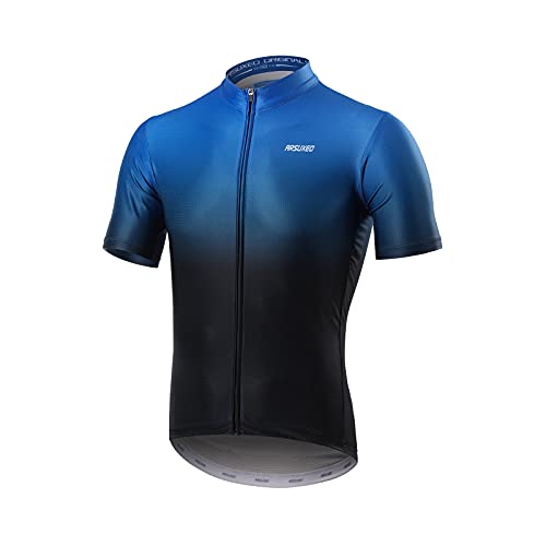 GITVIENAR Maillot de ciclismo para hombre, de manga corta, transpirable, de secado rápido, reflectante, con bolsillo, ropa de ciclismo para hombre 852 XXL