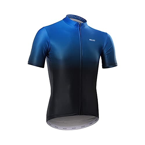 GITVIENAR Maillot de ciclismo para hombre, de manga corta, transpirable, de secado rápido, reflectante, con bolsillo, ropa de ciclismo para hombre 852 XXL