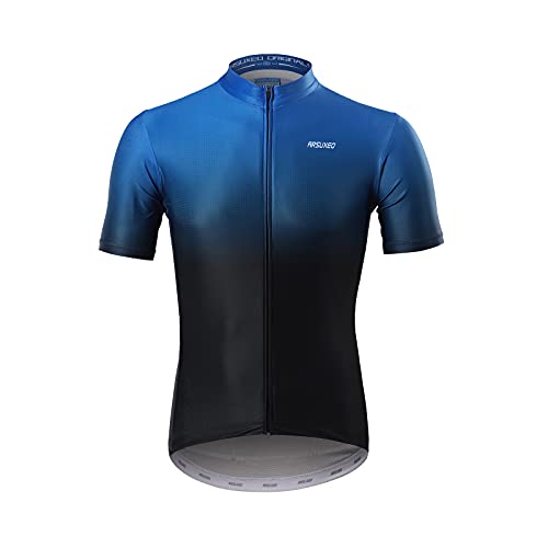 GITVIENAR Maillot de ciclismo para hombre, de manga corta, transpirable, de secado rápido, reflectante, con bolsillo, ropa de ciclismo para hombre 852 XXL