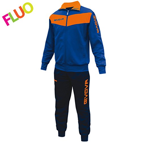 Givova, chandal visa fluo, azul/noranja fluo, 2XS