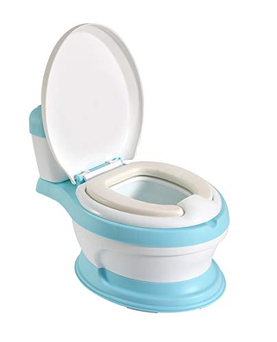 Glenmore Orinal Bebe Forma Water: Bater Infantiles Nino Nina Inodoro Para Bebes Aprendizaje WC Mini Vater con Tapa Escupidera Pipi Potty Grande Bano 1-6 Anos Baby Cisterna Bacinilla Orinario Taza Azul