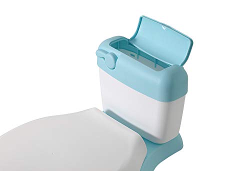 Glenmore Orinal Bebe Forma Water: Bater Infantiles Nino Nina Inodoro Para Bebes Aprendizaje WC Mini Vater con Tapa Escupidera Pipi Potty Grande Bano 1-6 Anos Baby Cisterna Bacinilla Orinario Taza Azul