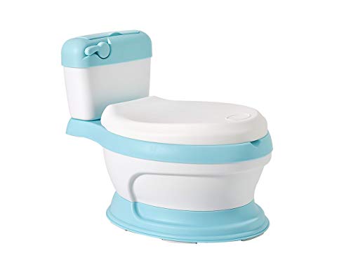 Glenmore Orinal Bebe Forma Water: Bater Infantiles Nino Nina Inodoro Para Bebes Aprendizaje WC Mini Vater con Tapa Escupidera Pipi Potty Grande Bano 1-6 Anos Baby Cisterna Bacinilla Orinario Taza Azul