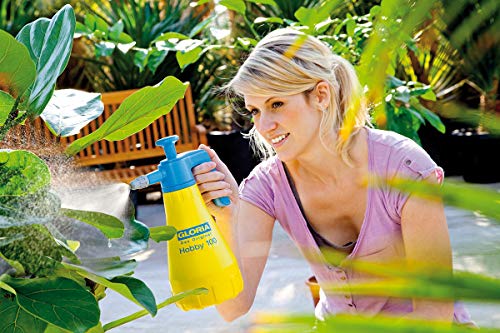 Gloria Pulverizador a Presión Hobby 100, Pulverizador de Jardín, Pulverizador de Mano, Capacidad de Llenado 1 L, con Boquilla Regulable, Uso doméstico-jardín