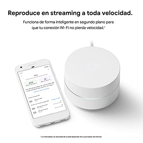 Google Wifi - Router Wifi de Malla, 3 Pack, Wi-Fi que Funciona, Cobertura hasta 85m² por Punto