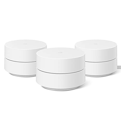 Google Wifi - Router Wifi de Malla, 3 Pack, Wi-Fi que Funciona, Cobertura hasta 85m² por Punto