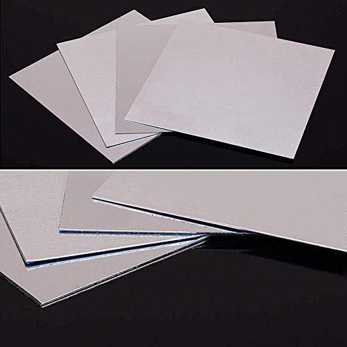 GOONSDS Láminas De Aluminio para Piezas De Maquinaria De Manualidades, Fabricación De Moldes,Silver 6061,200x200x10mm