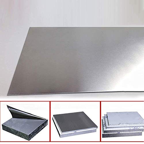 GOONSDS Láminas De Aluminio para Piezas De Maquinaria De Manualidades, Fabricación De Moldes,Silver 6061,200x200x10mm