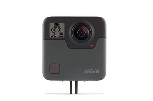 GoPro Fusion - Videocámara 360º deportiva (vídeo 5,2K a 30 fps / 3K a 60 fps, fotos de 18 MP, sumergible hasta 5m, control por voz), color negro