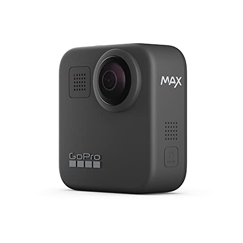 GoPro MAX, Cámara de Acción Digital a Prueba de Agua 360 con Estabilización Irrompible, Pantalla Táctil y Control de Voz, Bluetooth USB Wireless, GoPro Quik, Black