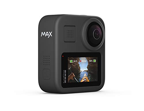 GoPro Max, Cámara de Acción Digital a Prueba de Agua 360 con Estabilización Irrompible, Pantalla Táctil y Control de Voz, Bluetooth USB Wireless, GoPro Quik, Black