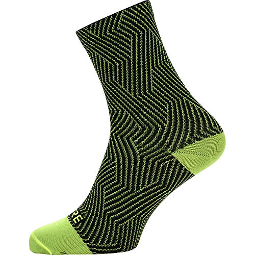 GORE WEAR C3 Calcetines para ciclismo unisex, Talla: 35-37, Color: amarillo neón/negro