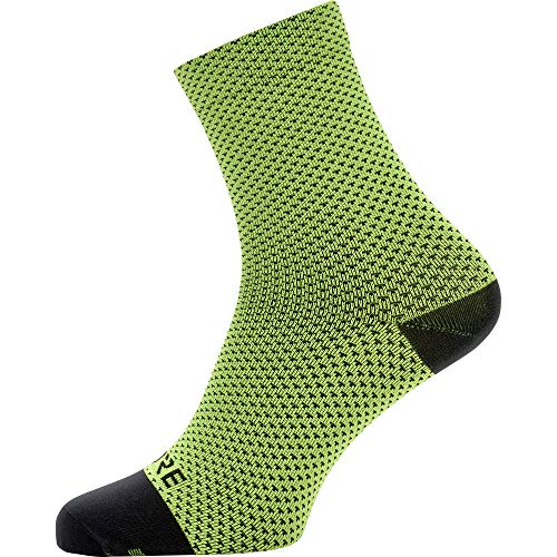 GORE WEAR C3 Calcetines para ciclismo unisex, Talla: 44-46, Color: amarillo neón/negro