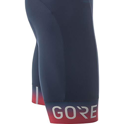 GORE WEAR Culote corto Cancellara para hombre, Con badana, XXL, Azul marino/Rojo