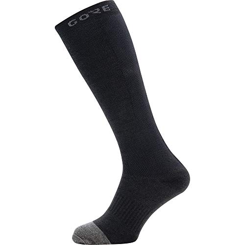 GORE WEAR M Thermo Calcetines largos unisex, Talla: 38-40, Color: negro/gris