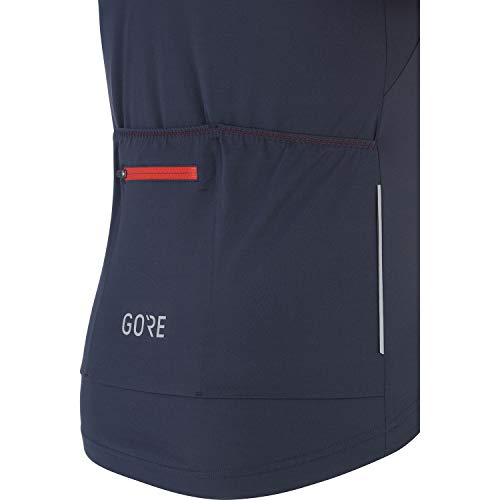 GORE WEAR Maillot de manga corta Cancellara para hombre, XL, Azul marino/Rojo