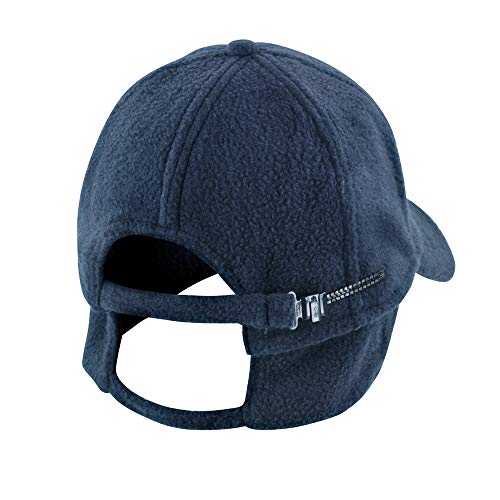Gorra polar con orejeras POLARTHERM™ - Ideal para Invierno, Montaña, Nieve, Trabajo, Industria, Pescar, Deportes - Hombre/Mujer (Unisex) (Azul Marino)