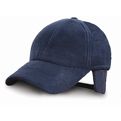 Gorra polar con orejeras POLARTHERM™ - Ideal para Invierno, Montaña, Nieve, Trabajo, Industria, Pescar, Deportes - Hombre/Mujer (Unisex) (Azul Marino)