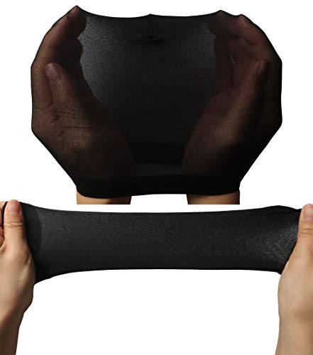 Gorros de Peluca de Nylon Elástico, Casquillo para Pelucas, Nailon, Estiramiento Gorra Peluca, Redecillas de Pelo Peluca de Nylon para Mujeres y Hombres(Negro, 6piezas)