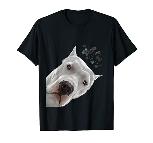 Gracioso Perro Curioso Dogo Argentino Camiseta