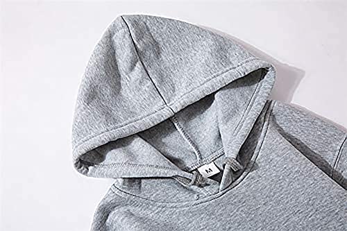 Gran V Sudadera con capucha y pantalones de chándal Conjunto de manga larga Jersey V Patrón Sudaderas Amigos Ángeles Sudadera Chándal Hombres Mujeres, Gris, XL