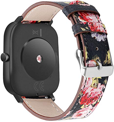 Gransho Quick Release - Compatible con Garmin Venu/Venu SQ/Venu Sq Music/Approach S40 / Vivomove HR Sport Correas de Reloj Cuero (20mm, Pattern 7)