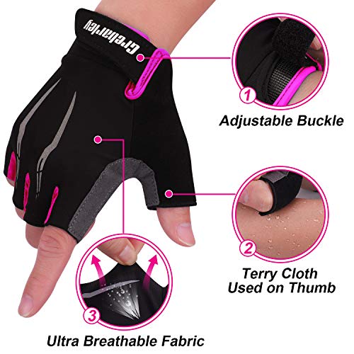 Grebarley Guantes de Ciclismo,Guantes MTB,Adecuado para Ciclismo de Montaña,Todo el Vehículo de Terreno,Bicicleta de Montaña,Guantes de Verano para Hombre/Mujer