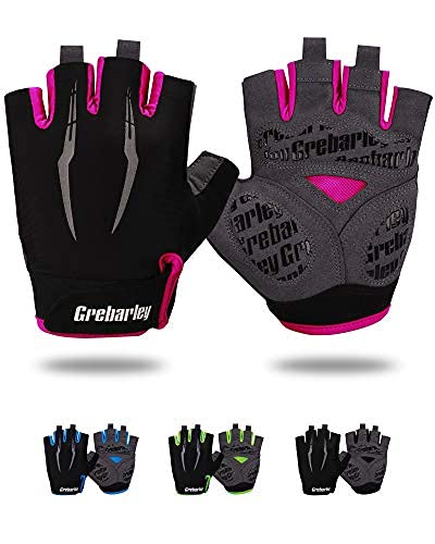 Grebarley Guantes de Ciclismo,Guantes MTB,Adecuado para Ciclismo de Montaña,Todo el Vehículo de Terreno,Bicicleta de Montaña,Guantes de Verano para Hombre/Mujer