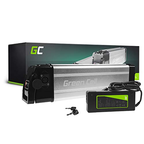 Green Cell® 24V | 36V | 48V Batería para Bicicleta Electrica de Iones de Litio Li-Ion Recargable al Motor 250W BMS E-Bike Pedelec Silverfish y Cargador (36V 11Ah MAX 250W)