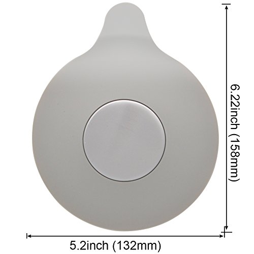 GreeSuit Bañera Tapones universales de silicona Tapón de lavabo Caucho Drenaje de agua Fregadero Tapón de succión para cocinas Lavabos de baños (Grey)