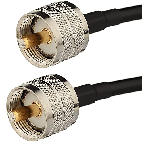 Greluma 1 Pieza UHF Macho PL-259 a UHF Macho PL-259 RG58 Cable Coaxial para Radio HAM y CB, Analizador de Antena, Carga Simulada, Medidor SWR