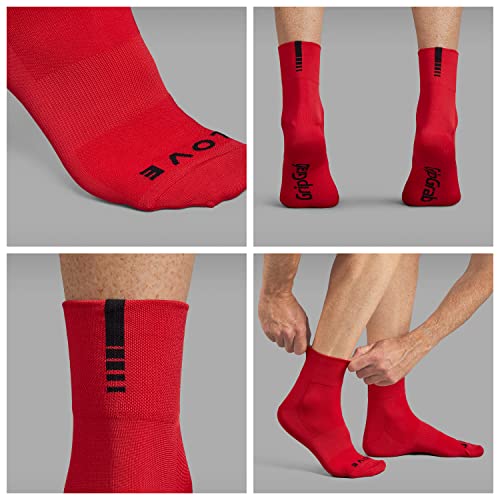 GripGrab Calcetines Ciclismo Verano Lightweight SL Performance 8 Colores Altura 12 cm y 15 cm Ciclistas Carrerera MTB, Rojo - Corto 12cm, 44-47