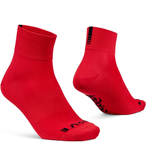 GripGrab Calcetines Ciclismo Verano Lightweight SL Performance 8 Colores Altura 12 cm y 15 cm Ciclistas Carrerera MTB, Rojo - Corto 12cm, 44-47