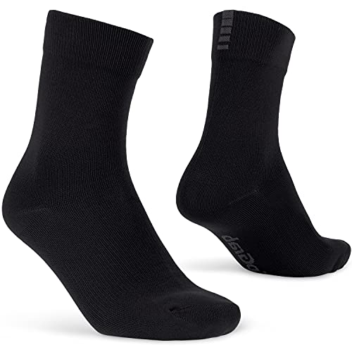 GripGrab Calcetines de Ciclismo Térmicos Lightweight Impermeables Calcetines Invierno Alto Rendimiento Aislantes Lluvia, Negro, XL