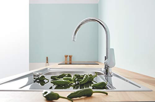 Grohe BauEdge - Grifo de cocina - Monomando de fregadero 1/2", acabado cromado (Ref 31367001)