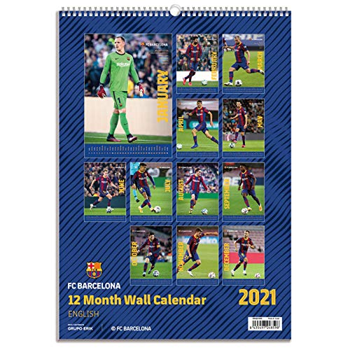 Grupo Erik CPA321003 - Calendario de pared 2021 FC Barcelona Grupo, A3