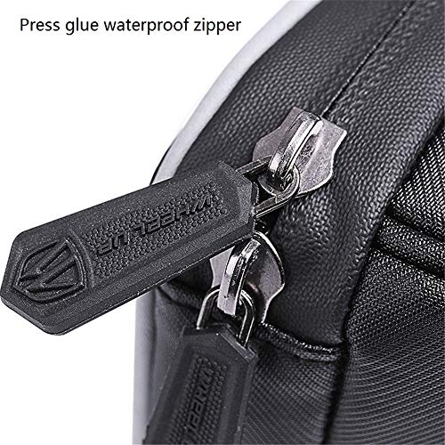 GSDJU Bolsa para Bicicleta Bolsa De Teléfono Móvil con Pantalla Táctil Repelente Al Agua Bolsa De Tubo Superior para Manillar De Viga Delantera para Bicicleta De Montaña 6.5 Pulgadas Negro