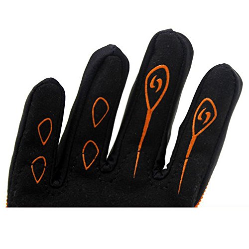 Gtopart 50g Guantes de Ciclismo Niños para Motociclista Bici Bicicleta Verano (Naranja, M)